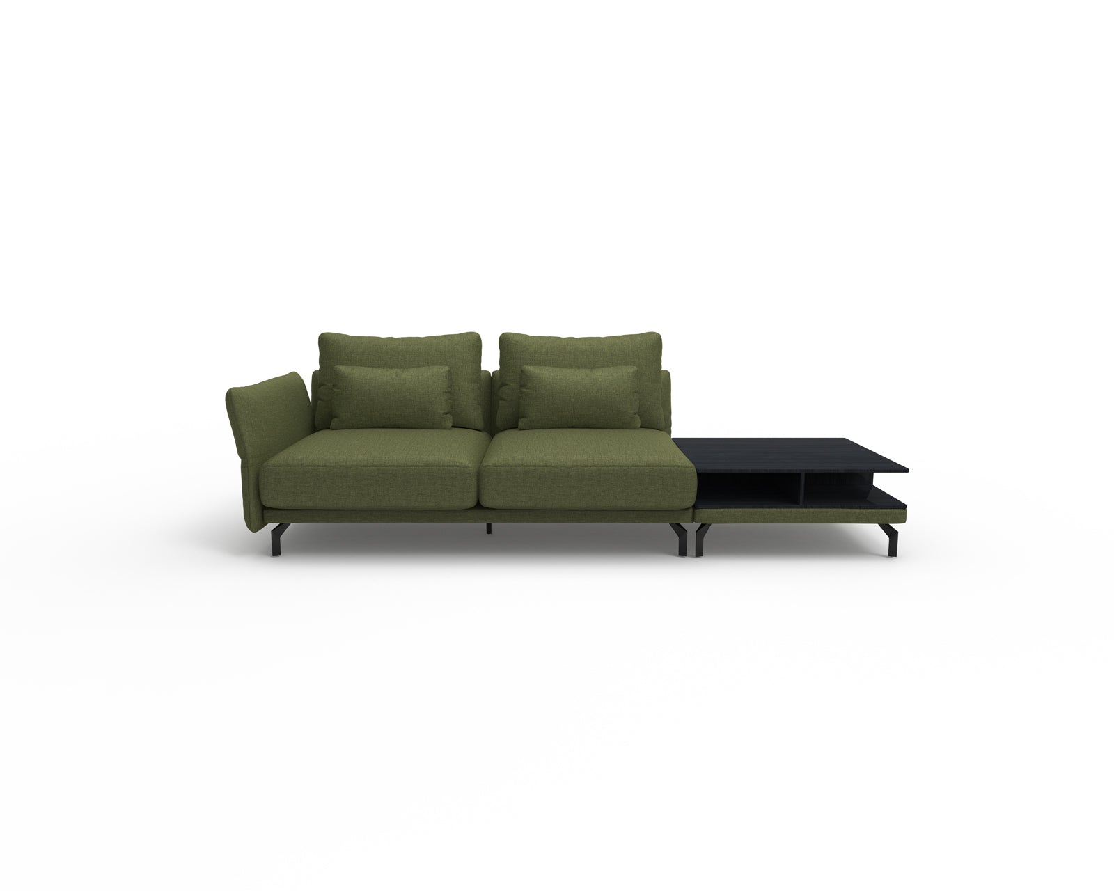 Seagull 2 Seater Sofa with Shelf Table (Right)
